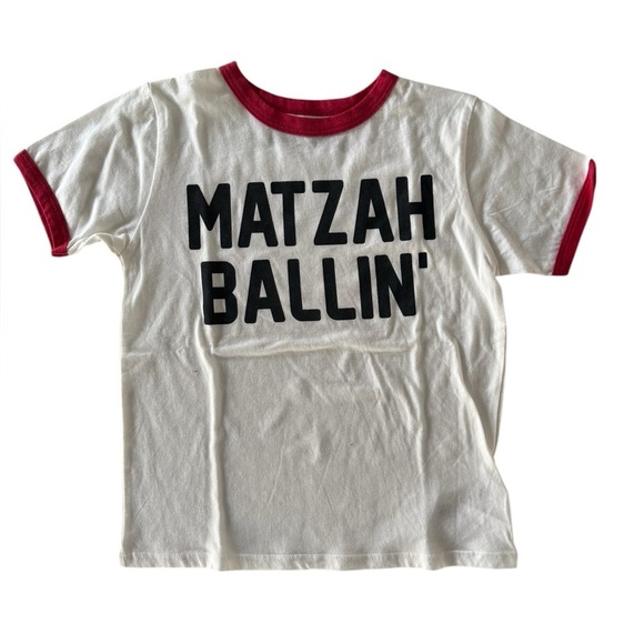 Rowdy Sprout Other - Rowdy Sprout Boys Matzah Ballin' Short Sleeve Tee White NWT